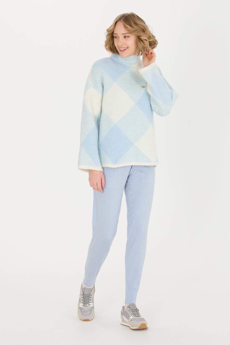 Kadın Mavi Kazak - 50253900004