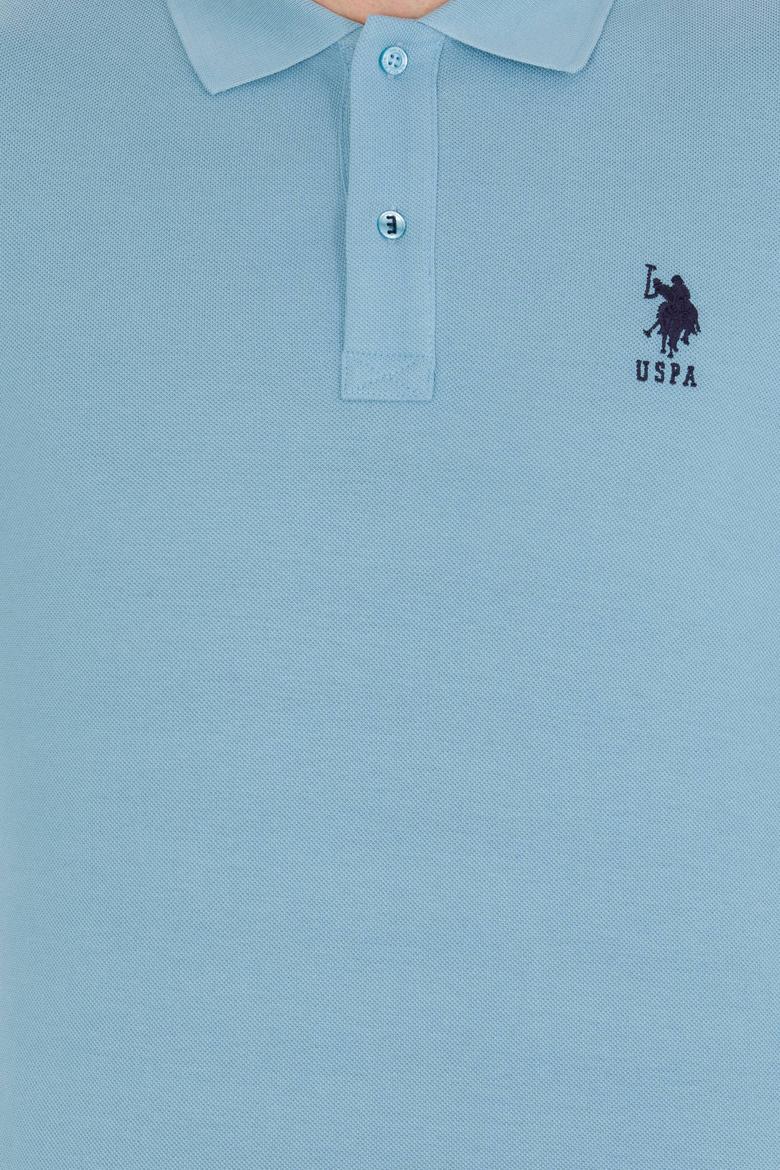 Erkek Mavi Polo Yaka Basic Sweatshirt - 50253133117