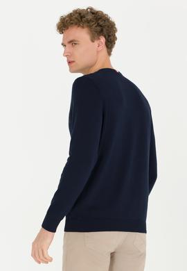 Erkek Lacivert Bisiklet Yaka Triko Kazak - 50256186004