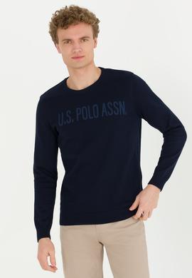 Erkek Lacivert Bisiklet Yaka Triko Kazak - 50256186004