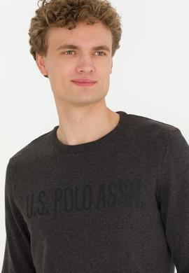 Erkek Antrasit Melanj Bisiklet Yaka Triko Kazak - 50256186014