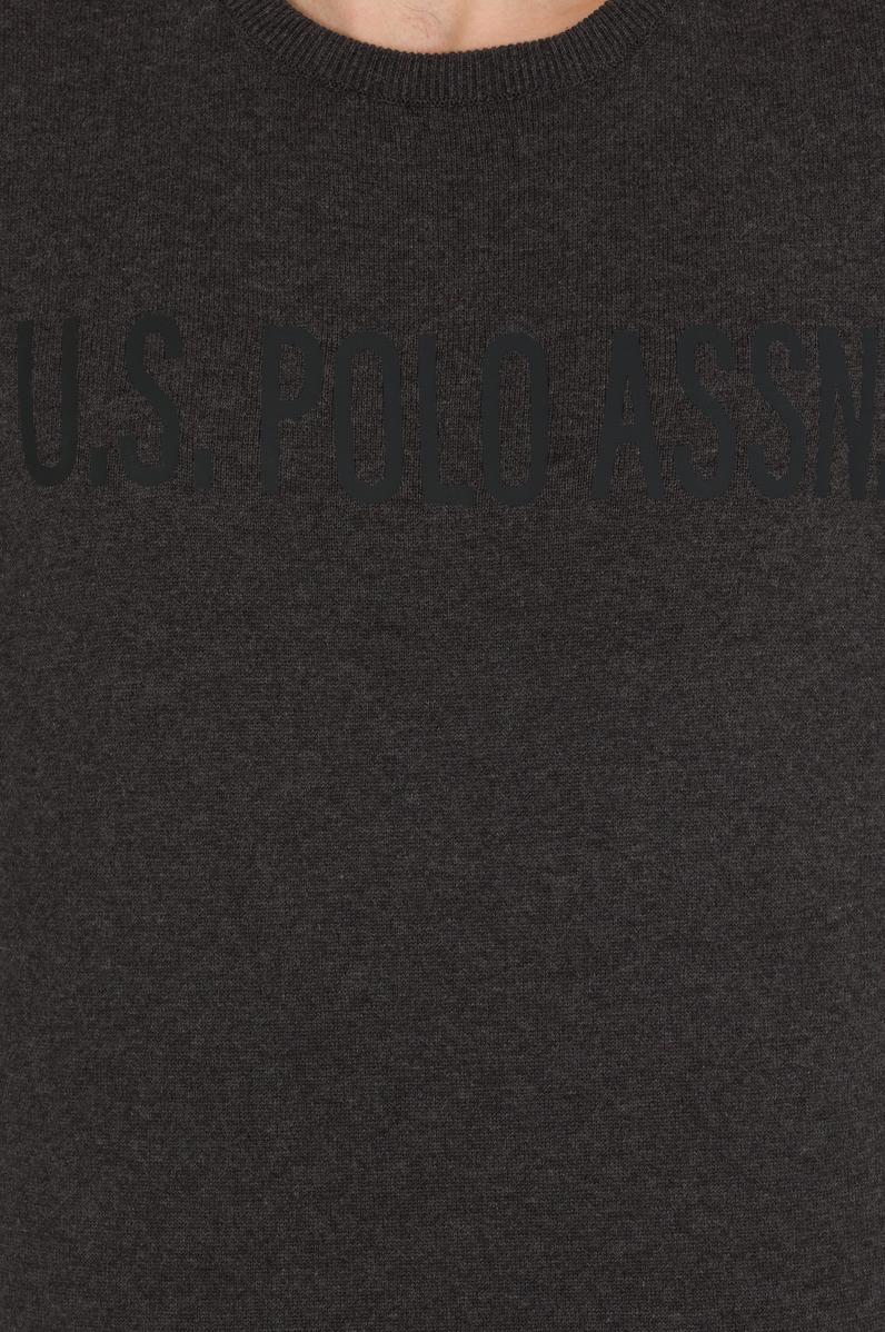 Erkek Antrasit Melanj Bisiklet Yaka Triko Kazak