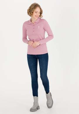Kadın Manolya Polo Yaka Basic Sweatshirt - 50256259081