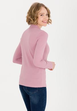 Kadın Manolya Polo Yaka Basic Sweatshirt - 50256259081