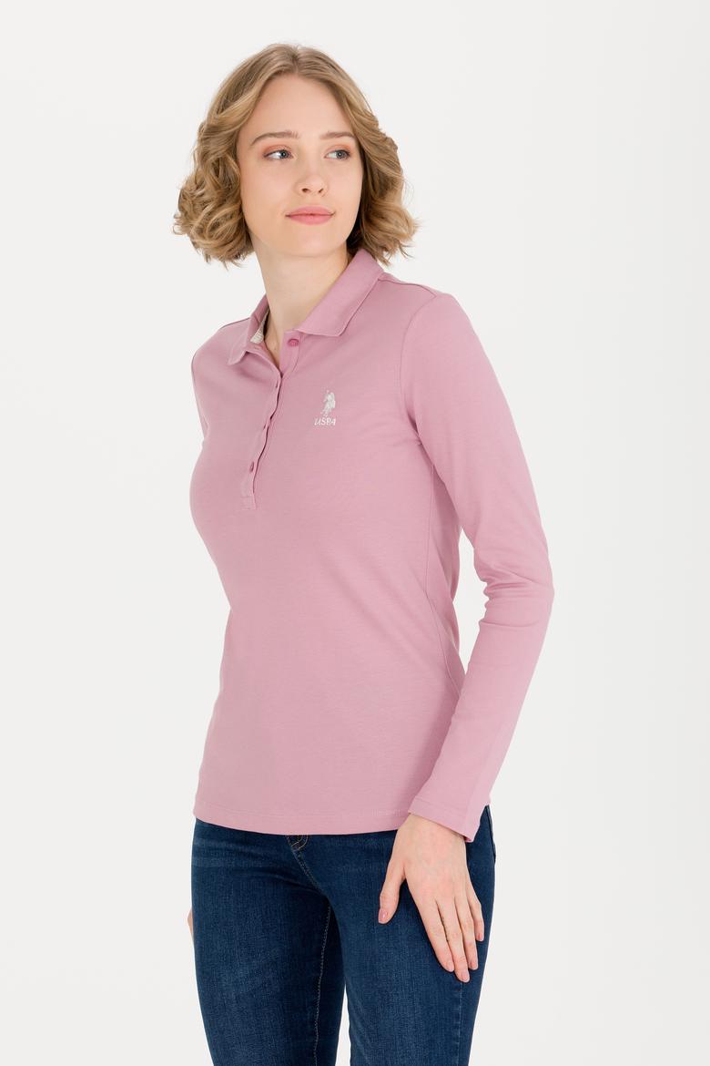Kadın Manolya Polo Yaka Basic Sweatshirt - 50256259081