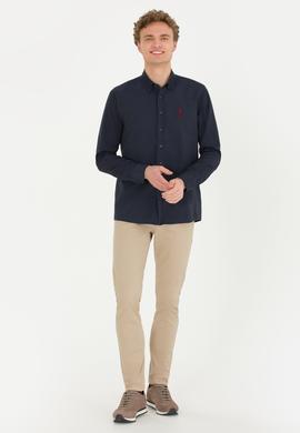Erkek Slim Fit Taş Kanvas Pantolon - 50262979002