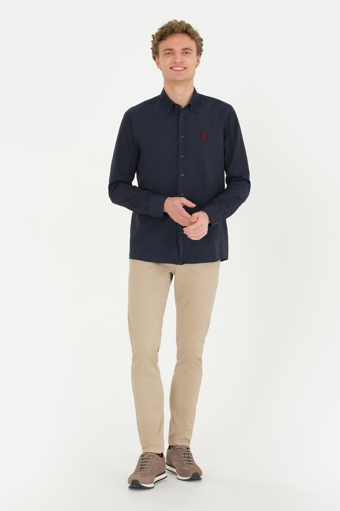 Erkek Slim Fit Taş Kanvas Pantolon