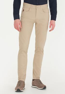 Erkek Slim Fit Taş Kanvas Pantolon - 50262979002