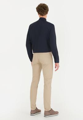 Erkek Slim Fit Taş Kanvas Pantolon - 50262979002
