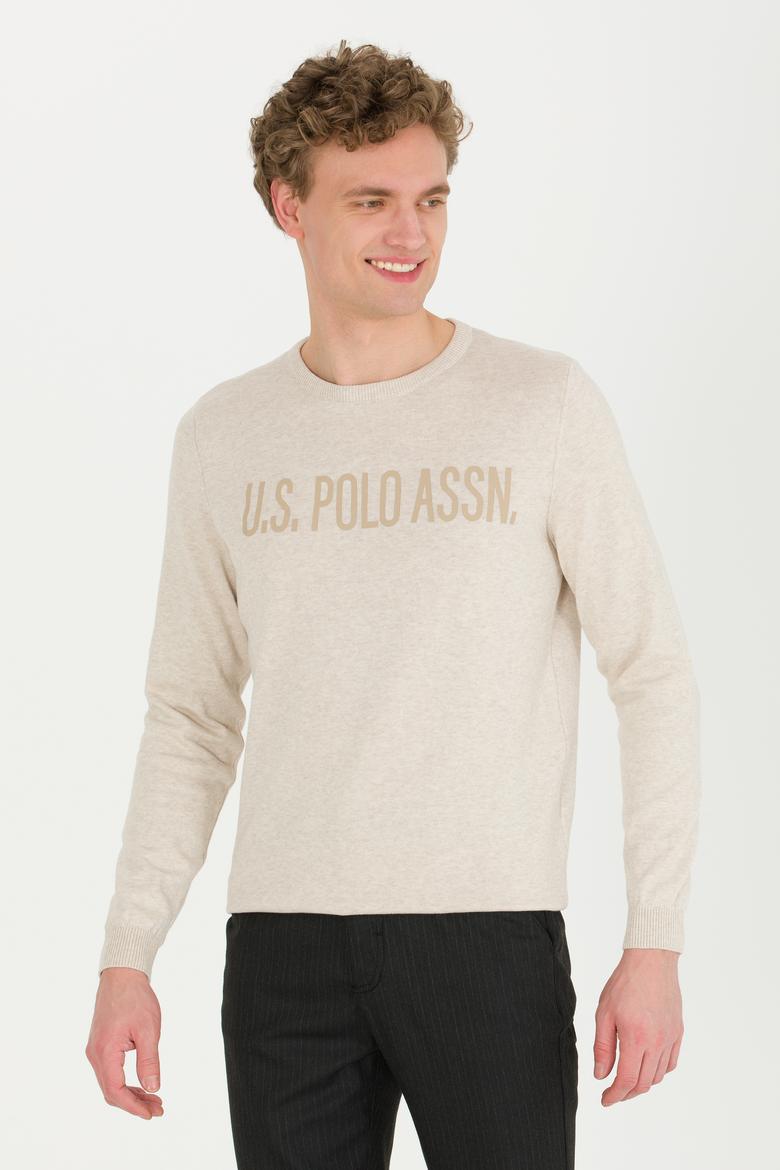 Erkek Taş Melanj Bisiklet Yaka Triko Kazak - 50256186027