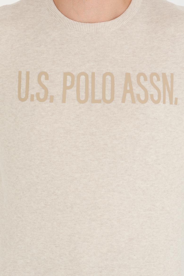 Erkek Taş Melanj Bisiklet Yaka Triko Kazak - 50256186027