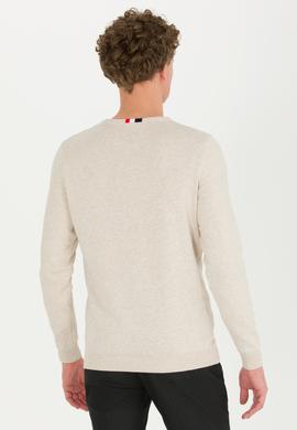 Erkek Taş Melanj Bisiklet Yaka Triko Kazak - 50256186027