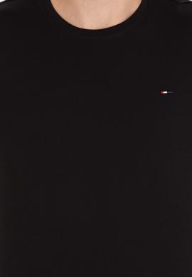 Erkek Siyah Basic Bisiklet Yaka Tişört - 50274209027