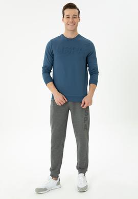 Erkek İndigo Basic Sweatshirt - 50269402071