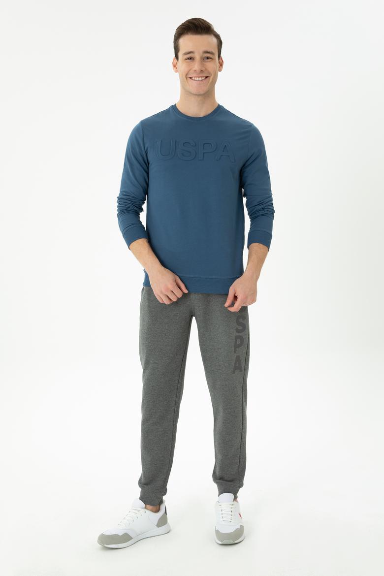 Erkek İndigo Basic Sweatshirt - 50269402071