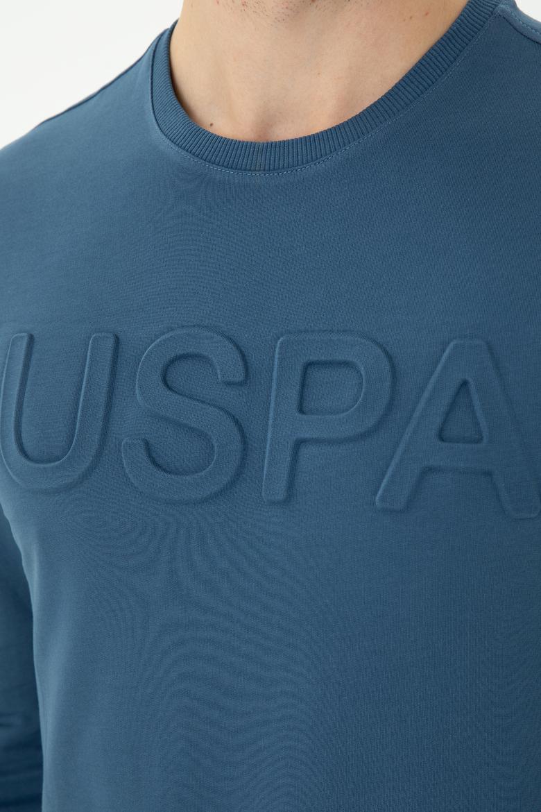 Erkek İndigo Basic Sweatshirt - 50269402071