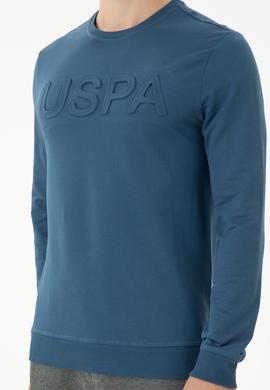 Erkek İndigo Basic Sweatshirt - 50269402071