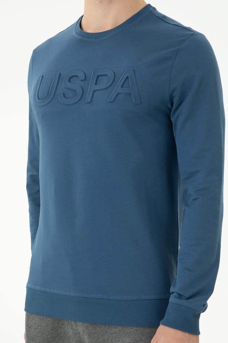 Erkek İndigo Basic Sweatshirt - 50269402071