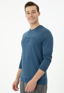 Erkek İndigo Basic Sweatshirt - 50269402071