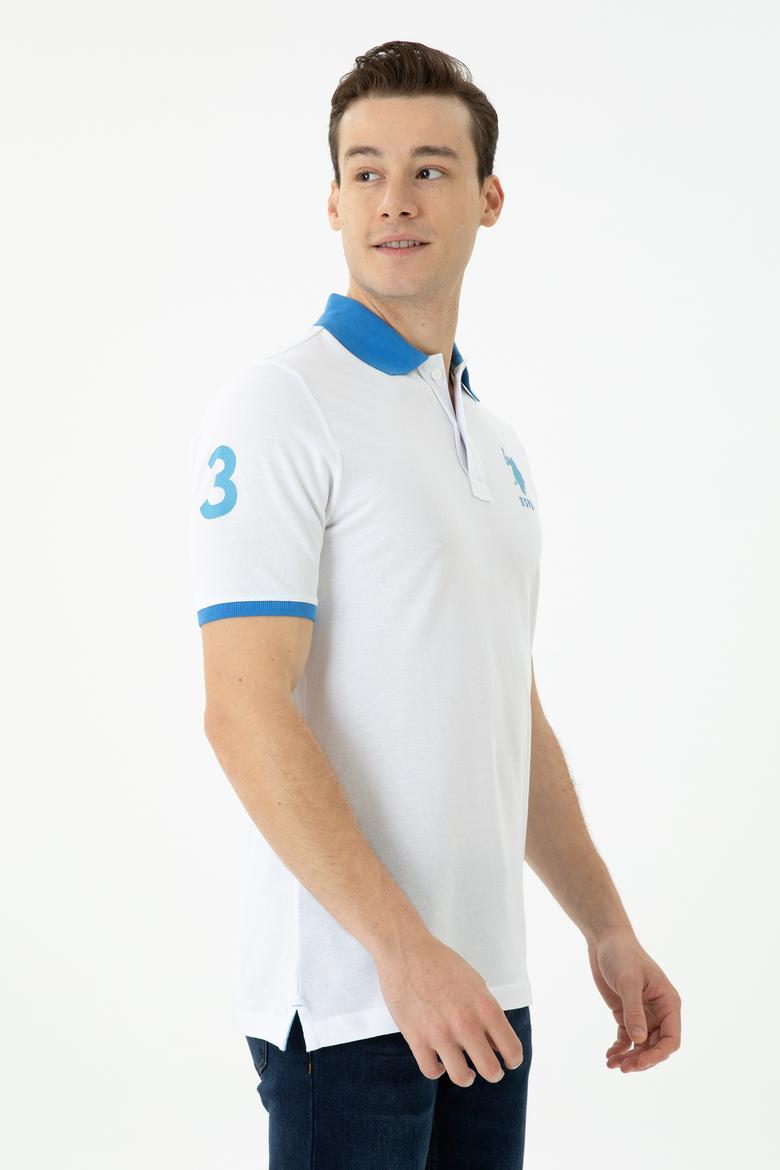 Erkek Beyaz Polo Yaka Tişört - 50263444006