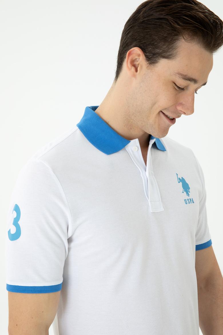 Erkek Beyaz Polo Yaka Tişört - 50263444006