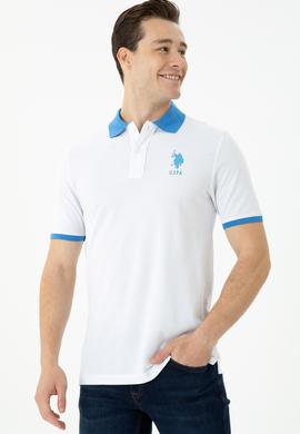 Erkek Beyaz Polo Yaka Tişört - 50263444006