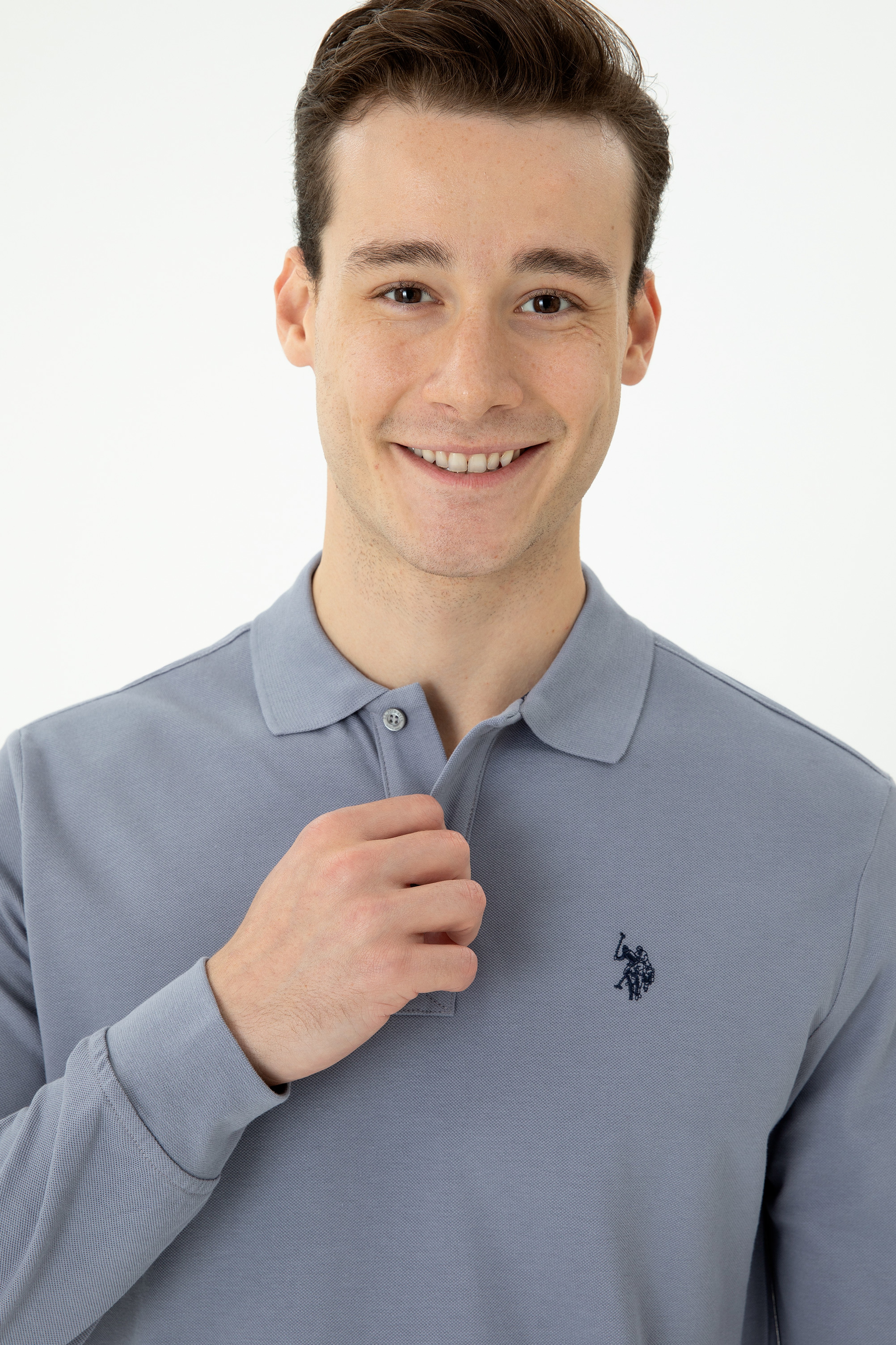 Erkek Gri Basic Sweatshirt