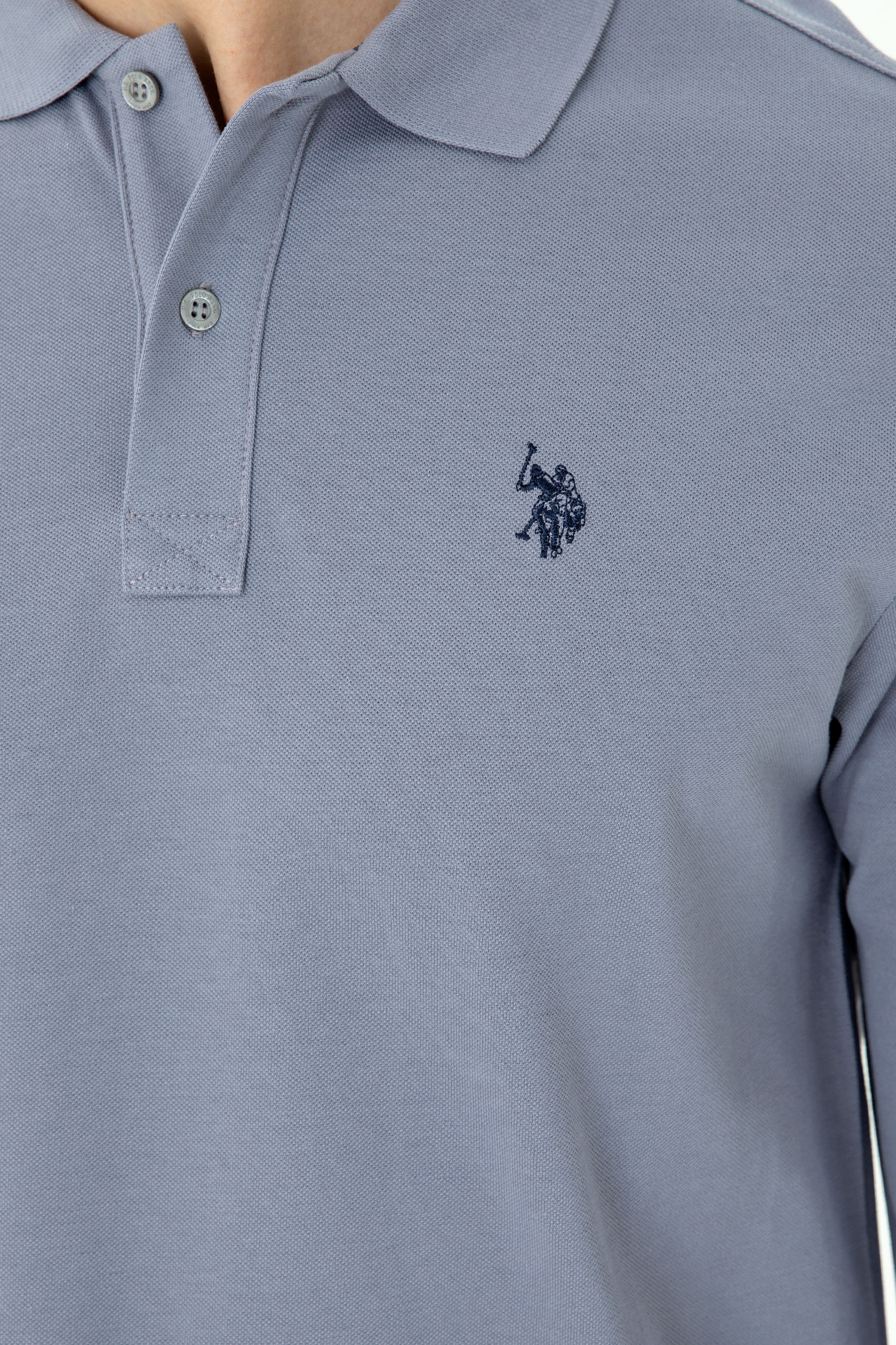 Erkek Gri Basic Sweatshirt - Image 7