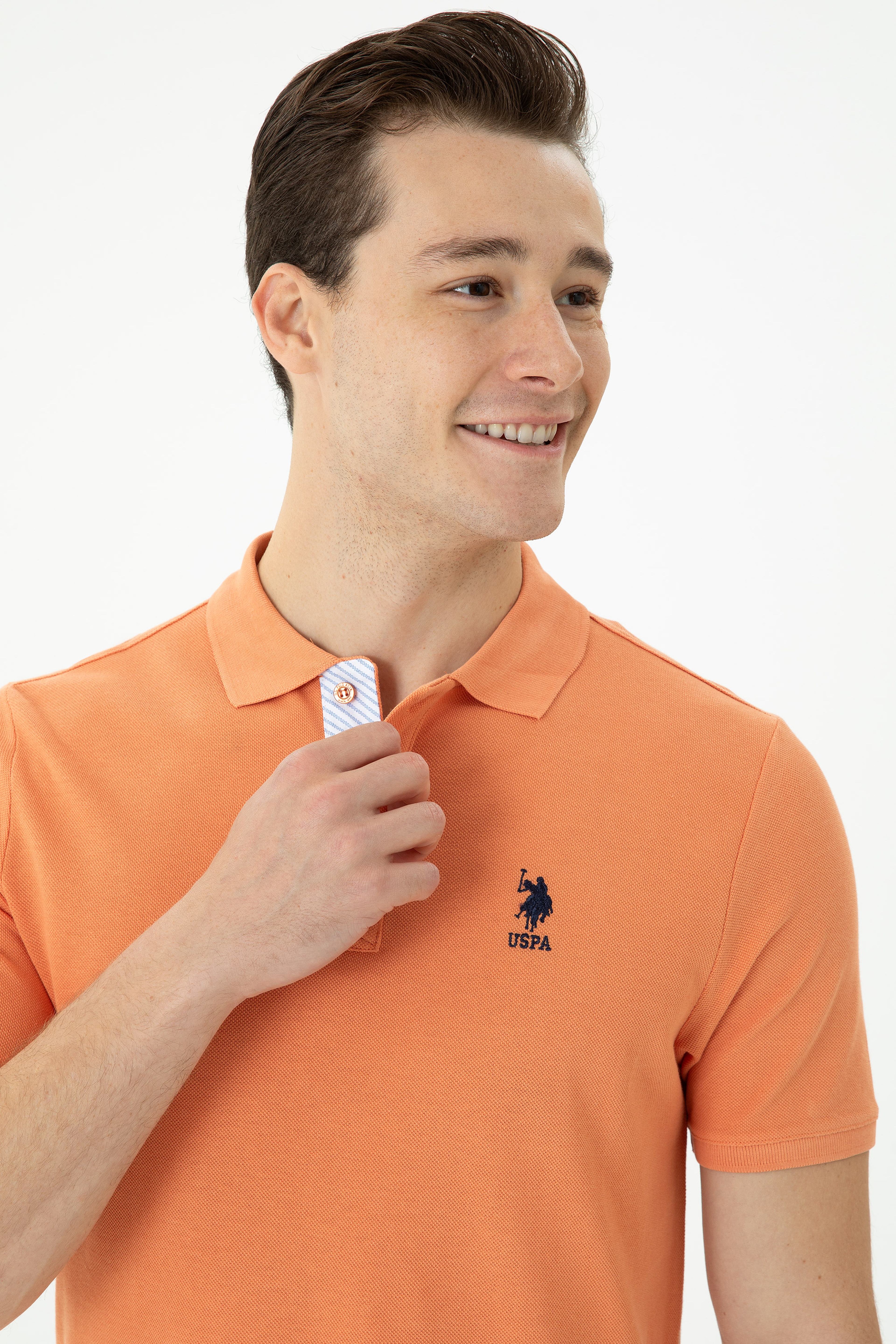 Erkek Kiremit Basic Polo Yaka Tişört - Image 2