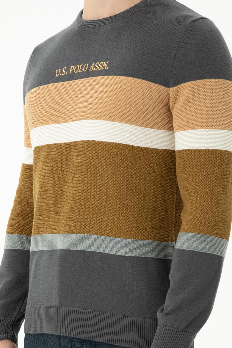 Erkek Antrasit Bisiklet Yaka Kazak - 50271009045