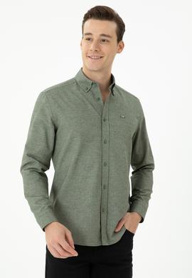 Erkek Yeşil Uzun Kollu Gömlek - 50276574083
