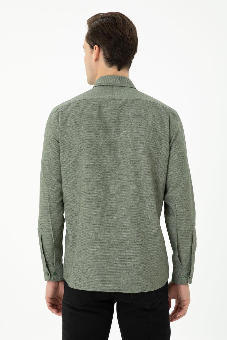 Erkek Yeşil Uzun Kollu Gömlek - 50276574083
