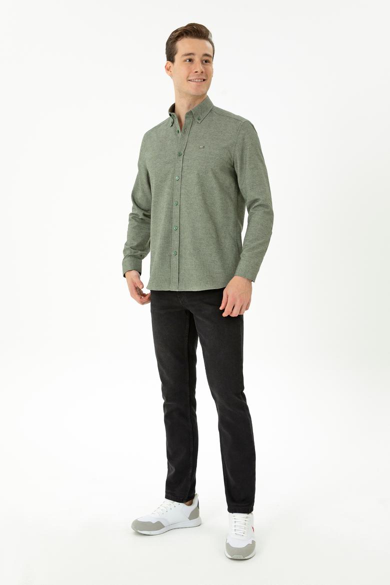 Erkek Yeşil Uzun Kollu Gömlek - 50276574083