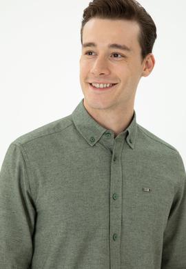 Erkek Yeşil Uzun Kollu Gömlek - 50276574083
