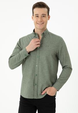 Erkek Yeşil Uzun Kollu Gömlek - 50276574083
