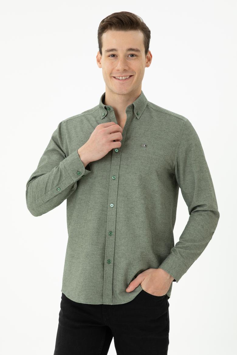 Erkek Yeşil Uzun Kollu Gömlek - 50276574083