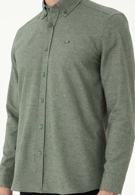 Erkek Yeşil Uzun Kollu Gömlek - 50276574083