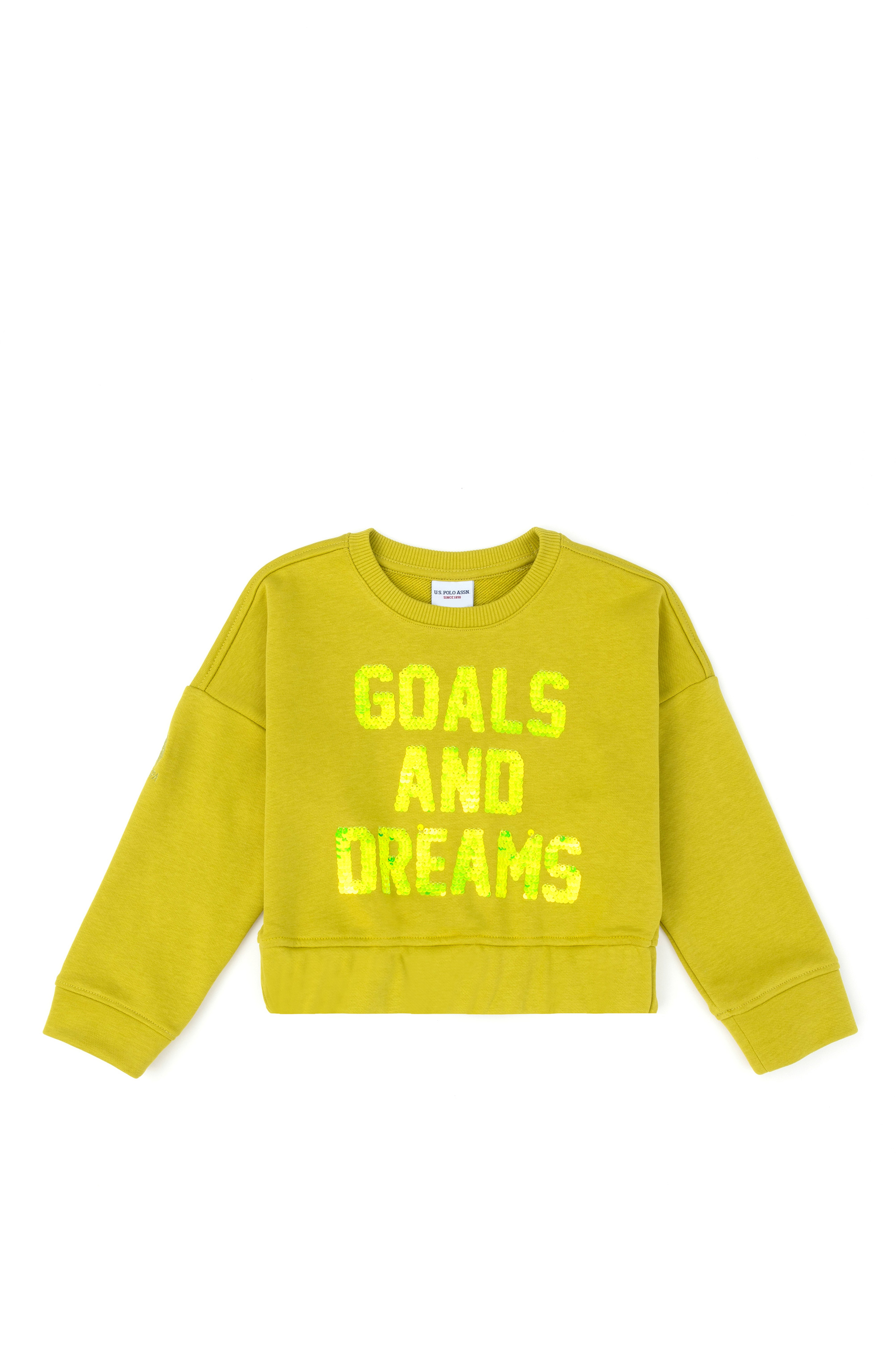 Kız Çocuk Fıstık Yeşili Sweatshirt - Image 1
