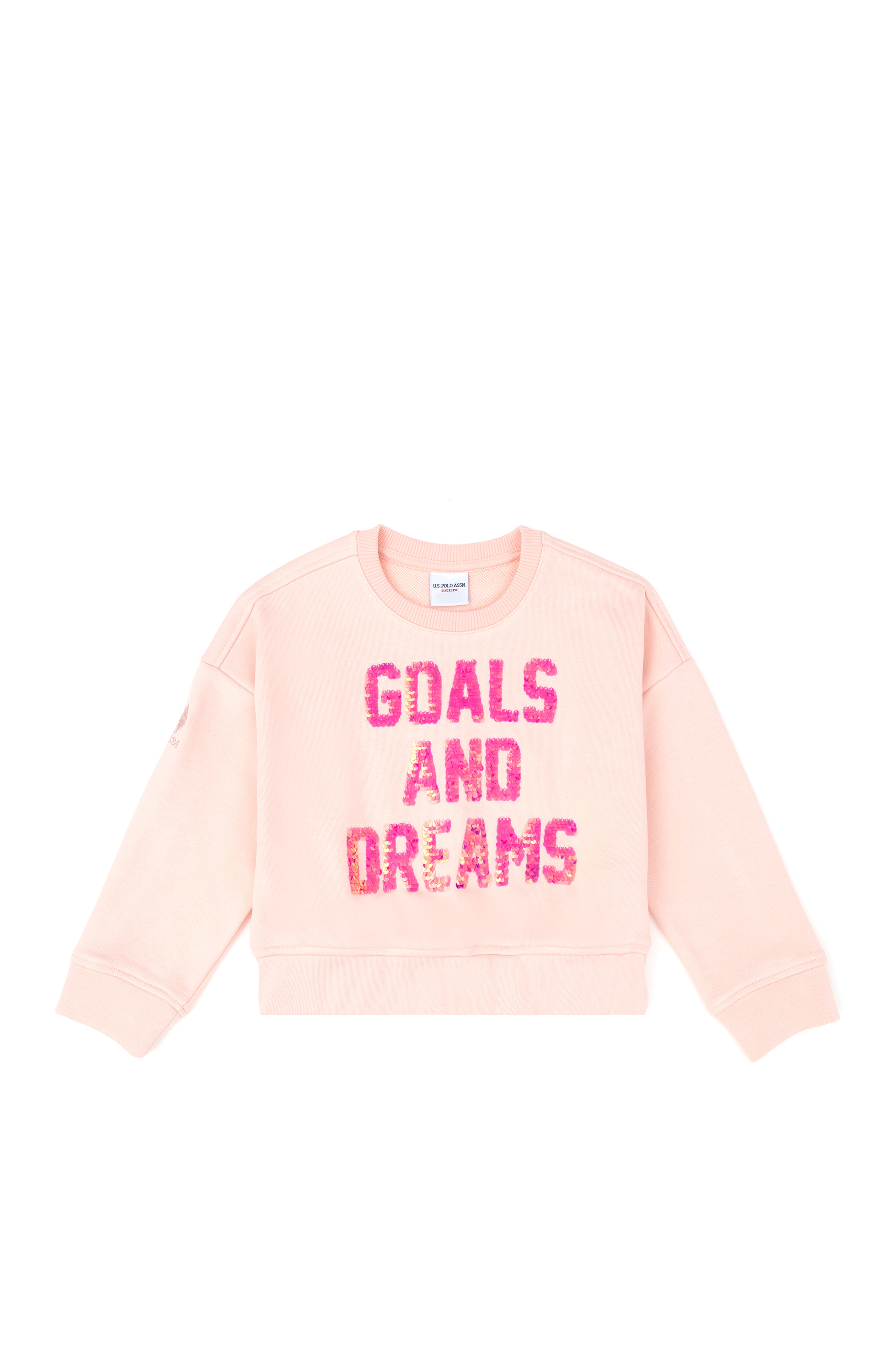Kız Çocuk Toz Pembe Sweatshirt - Image 1
