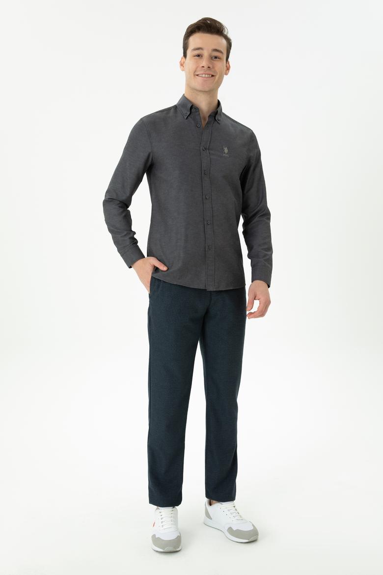 Erkek Antrasit Uzun Kollu Basic Gömlek - 50271269093