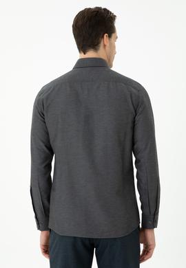 Erkek Antrasit Uzun Kollu Basic Gömlek - 50271269093