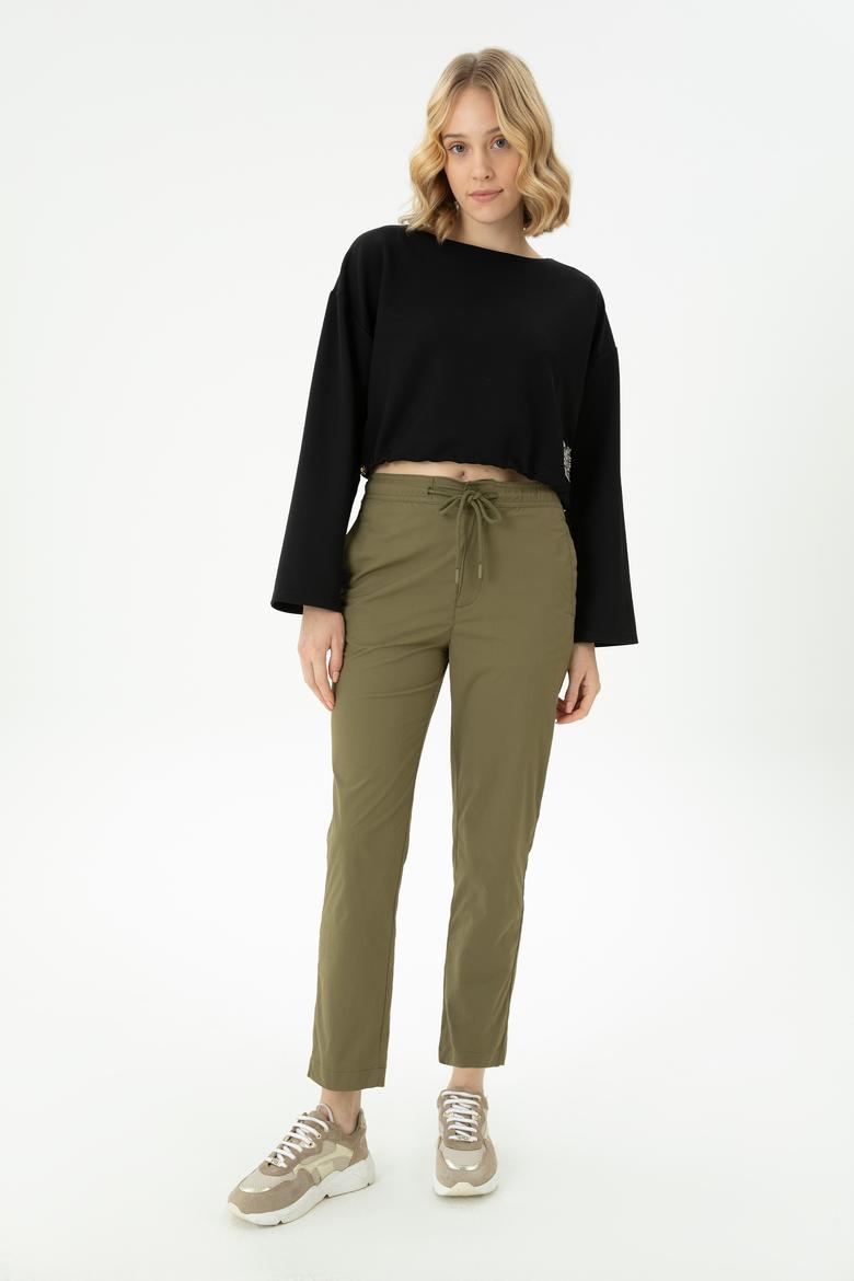 Kadın Koyu Haki Pantolon - 50271939030