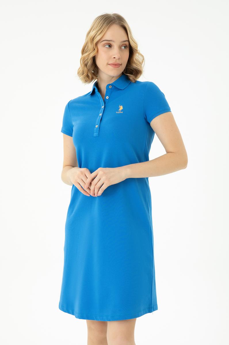 Kadın Saks Örme Elbise