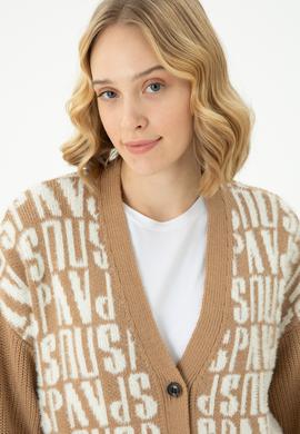 Kadın Kum Triko Hırka - 50269491009