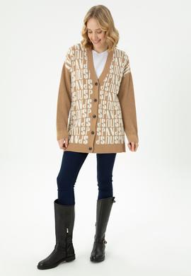 Kadın Kum Triko Hırka - 50269491009