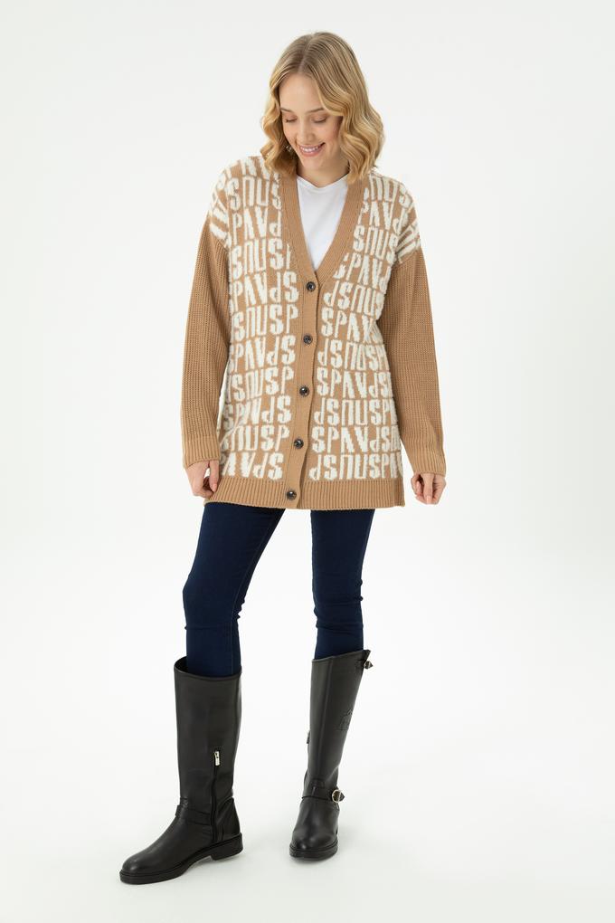 Kadın Kum Triko Hırka