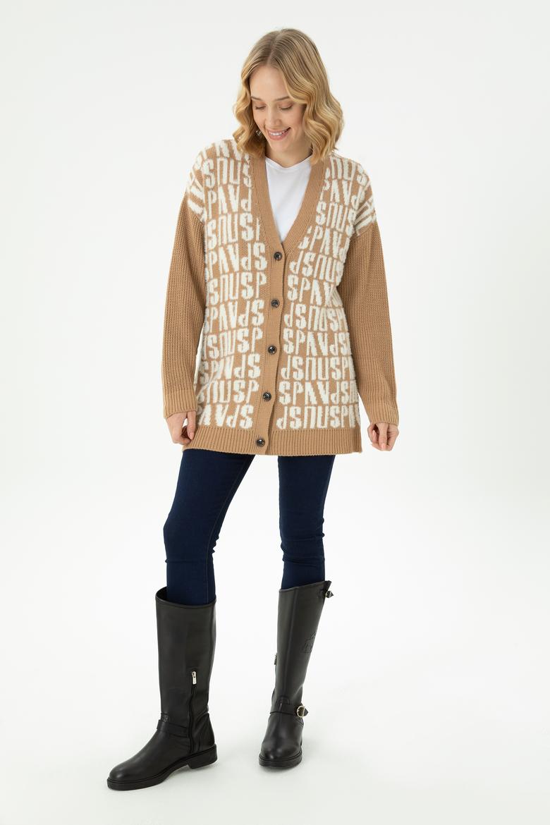 Kadın Kum Triko Hırka