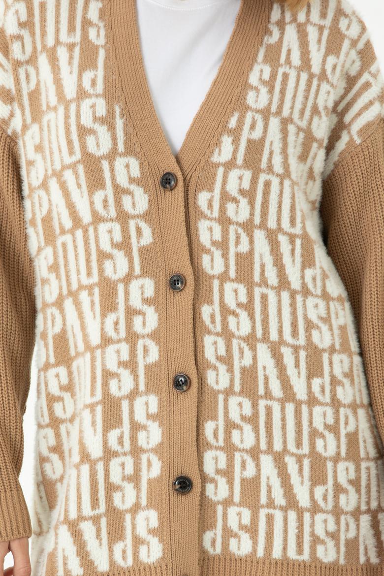 Kadın Kum Triko Hırka - 50269491009