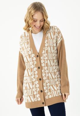 Kadın Kum Triko Hırka - 50269491009