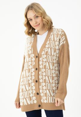 Kadın Kum Triko Hırka - 50269491009